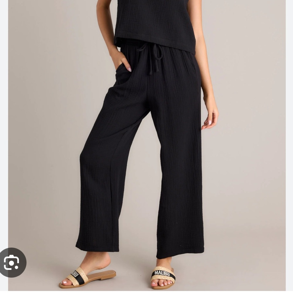 Z-SUPPLY BONDI BLACK GAUZE PANTS size Large